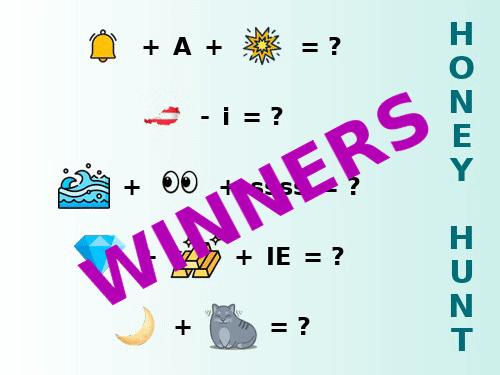 Honey Hunt - Rebus Winners